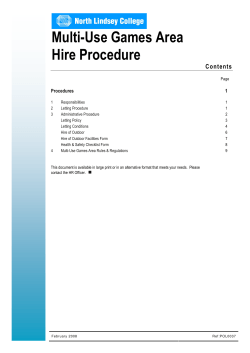 Multi-Use Games Area Hire Procedure