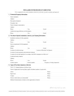 fire alarm system record of completion