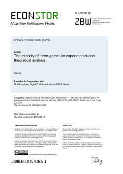 The minority of three-game: An experimental and