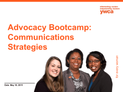 Advocacy Bootcamp: Communications Strategies