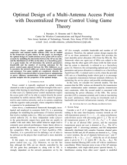 Optimal Design of a Multi-Antenna Access Point with Decentralized