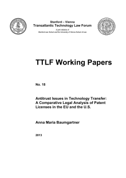 Antitrust Issues in Technology Transfer