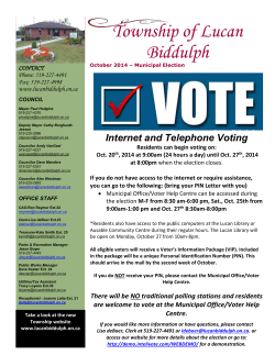 election_2 - The Township of Lucan