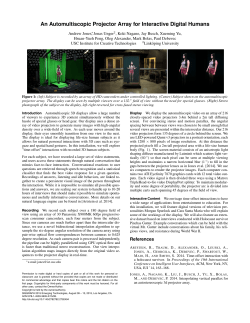 An Automultiscopic Projector Array for Interactive Digital Humans