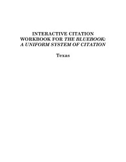 A UNIFORM SYSTEM OF CITATION Texas