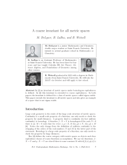 A coarse invariant for all metric spaces Introduction
