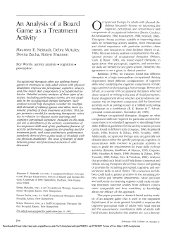 An Analysis of a Board Game as a Treatment Activity