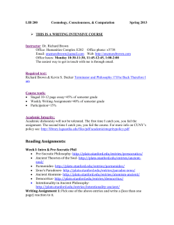 Reading Assignments