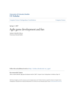 Agile game development and fun - CU Scholar