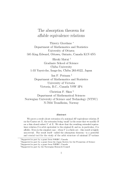 The absorption theorem for affable equivalence relations