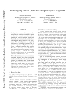 Bootstrapping Lexical Choice via Multiple