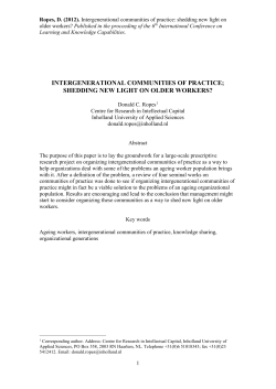 intergenerational communities of practice