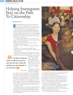 Helping Immigrants Stay on the Path To Citizenship