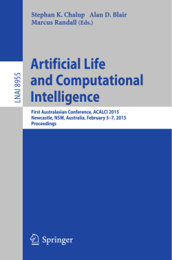 123 Artificial Life and Computational Intelligence