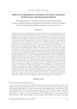 effects of feedback control on slow cortical potentials and random