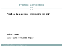 Practical Completion