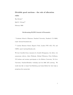 Divisible good auctions - London Business School