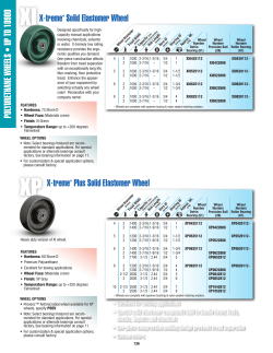 pOLYURETHANE WHEELS &bull; Up TO 10900 X