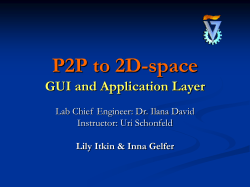 P2P to D-space GUI and Application Layer