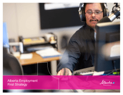 Alberta Employment First Strategy