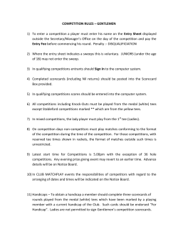 COMPETITION RULES - Bamburgh Castle Golf Club