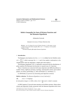 Robin`s Inequality for Sum of Divisors Function