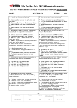 Managing contractors Test