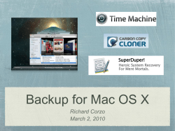 Mac OS X Backup