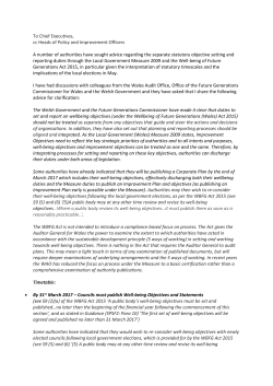 To Chief Executives, cc Heads of Policy and Improvement Officers A