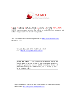 An iterative method for selecting decision variables in