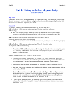 Game Art and Design I