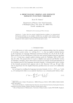 A RIDICULOUSLY SIMPLE AND EXPLICIT IMPLICIT FUNCTION