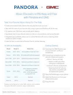 Music Discovery is Effortless and Free with Pandora and GMC