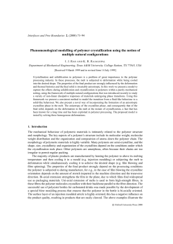 Phenomenological modelling of polymer crystallization using the