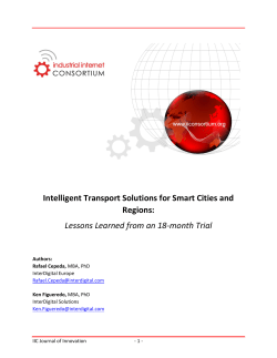 Intelligent Transport Solutions for Smart Cities and Regions