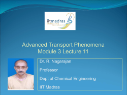 Advanced Transport Phenomena
