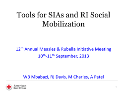SIA tools (Including Social Mob) can be used to strengthen Routine