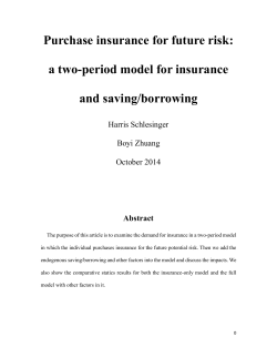 a two-period model for insurance and saving/borrowing
