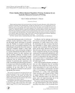 Prime validity affects masked repetition priming