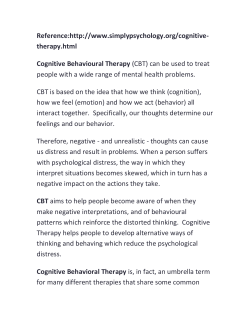 Cognitive behaviour thereapy