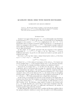 QUADRATIC SIEGEL DISKS WITH SMOOTH BOUNDARIES