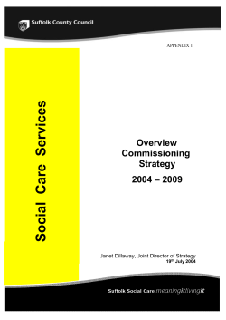 suffolk social care services commissioning strategy