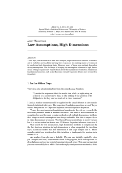 Low Assumptions, High Dimensions - RMM