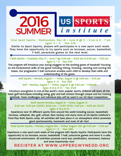 USG Sport 2016 - Upper Gwynedd Township