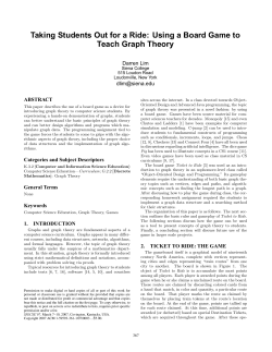 Using a Board Game to Teach Graph Theory