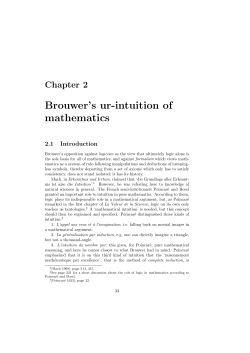 Brouwer`s ur-intuition of mathematics