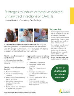 Strategies to reduce catheter-associated urinary tract infections or