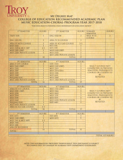 My Degree Map COLLEGE OF EDUCATION