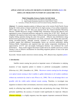 tracking migration route of albacore tuna using satellite microwave