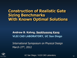 Presentation kit - UCSD VLSI CAD Lab